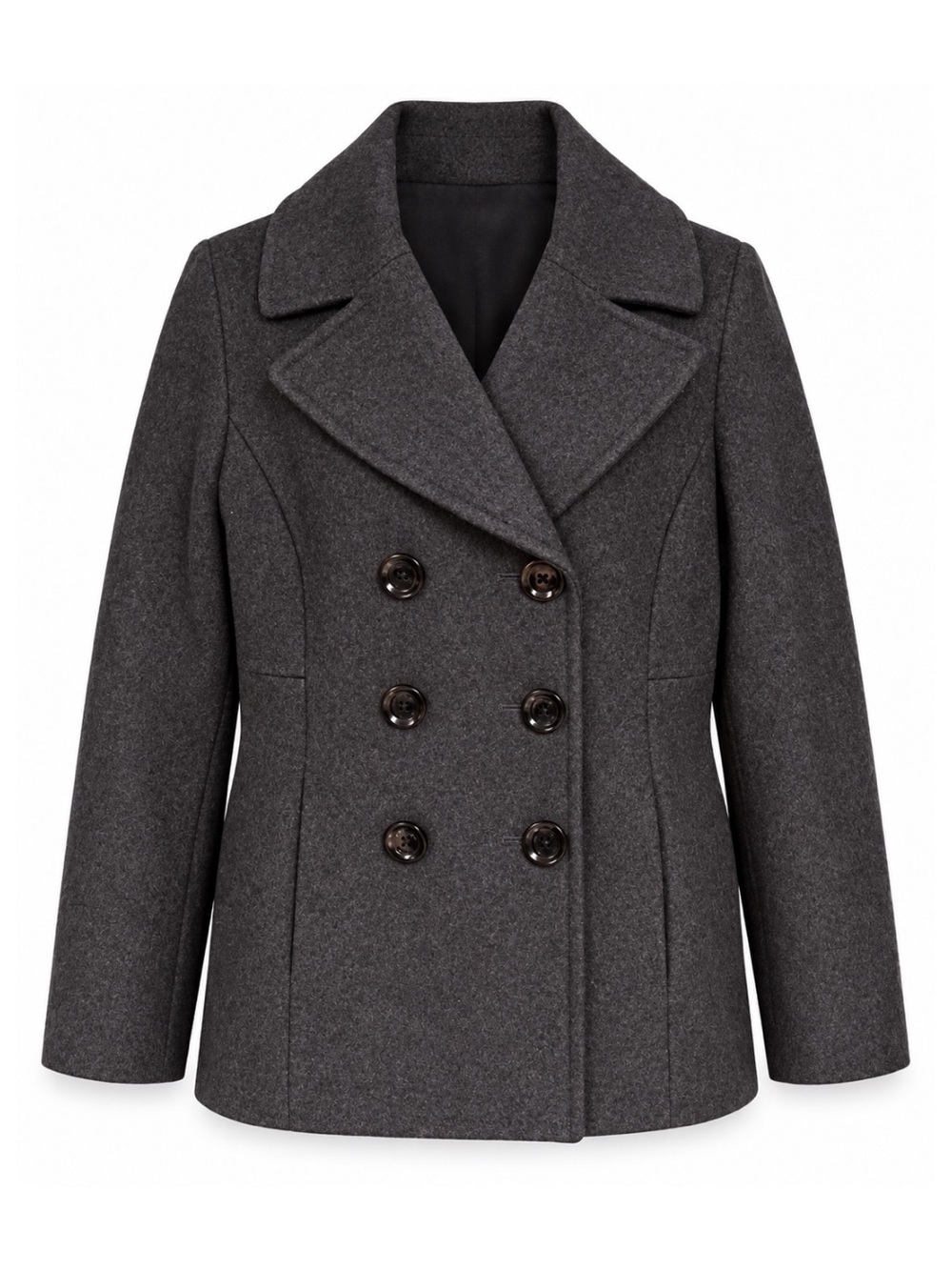 Michael Michael Kors Gray Wool Blend Peacoat Womens Size M